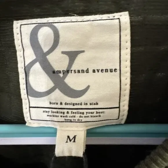 Ampersand Avenue Quilted Pullover Hoodie Size Medium Olive Fall NWT Oversized - Picture 4 of 13